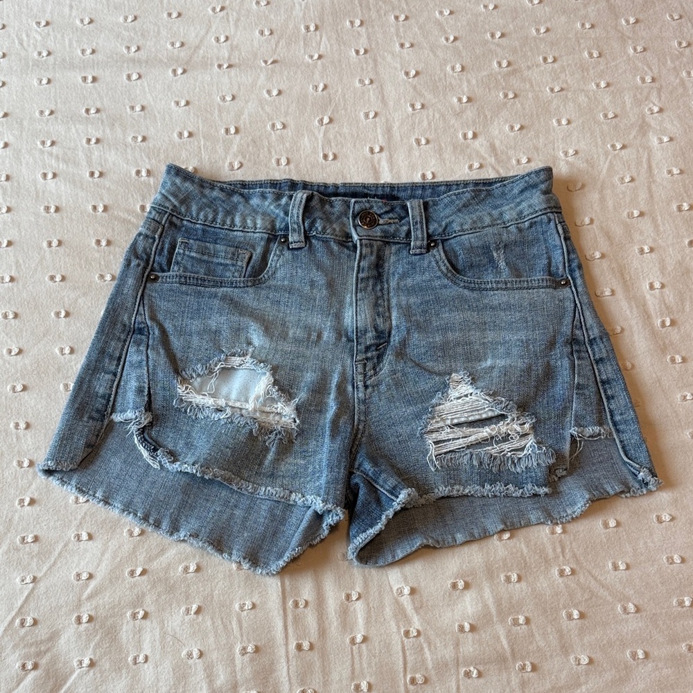 Just USA Blue Distressed Jean Shorts